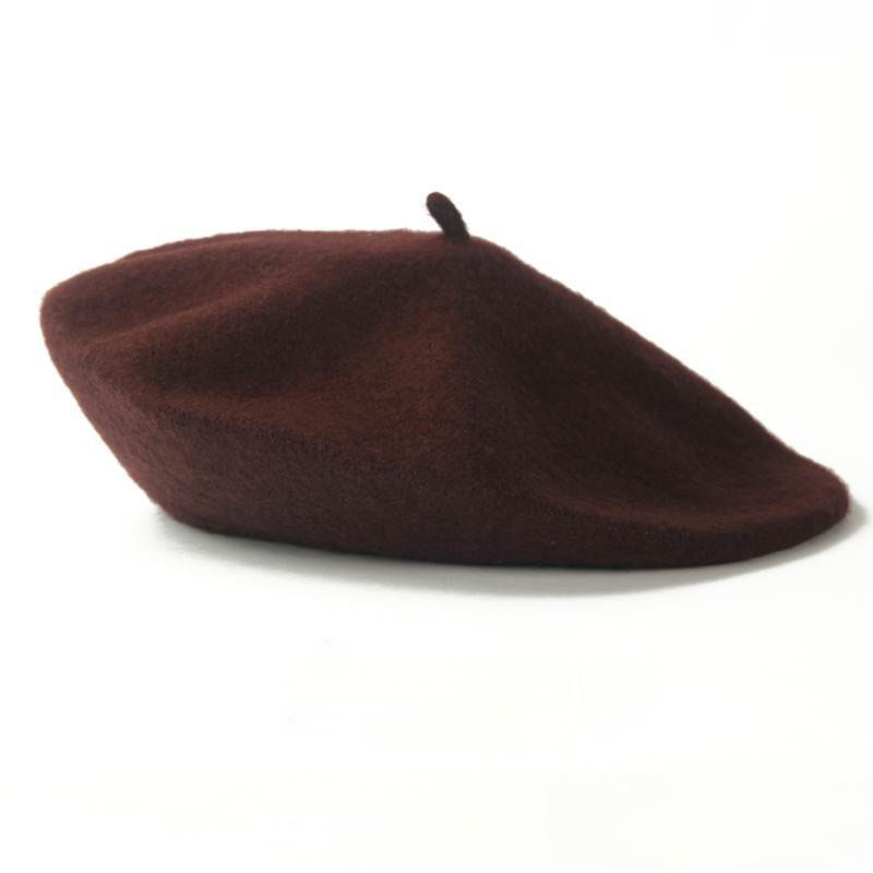 High Quality Thick Wool Autumn Winter Women Beret Hat Cap with Stocks