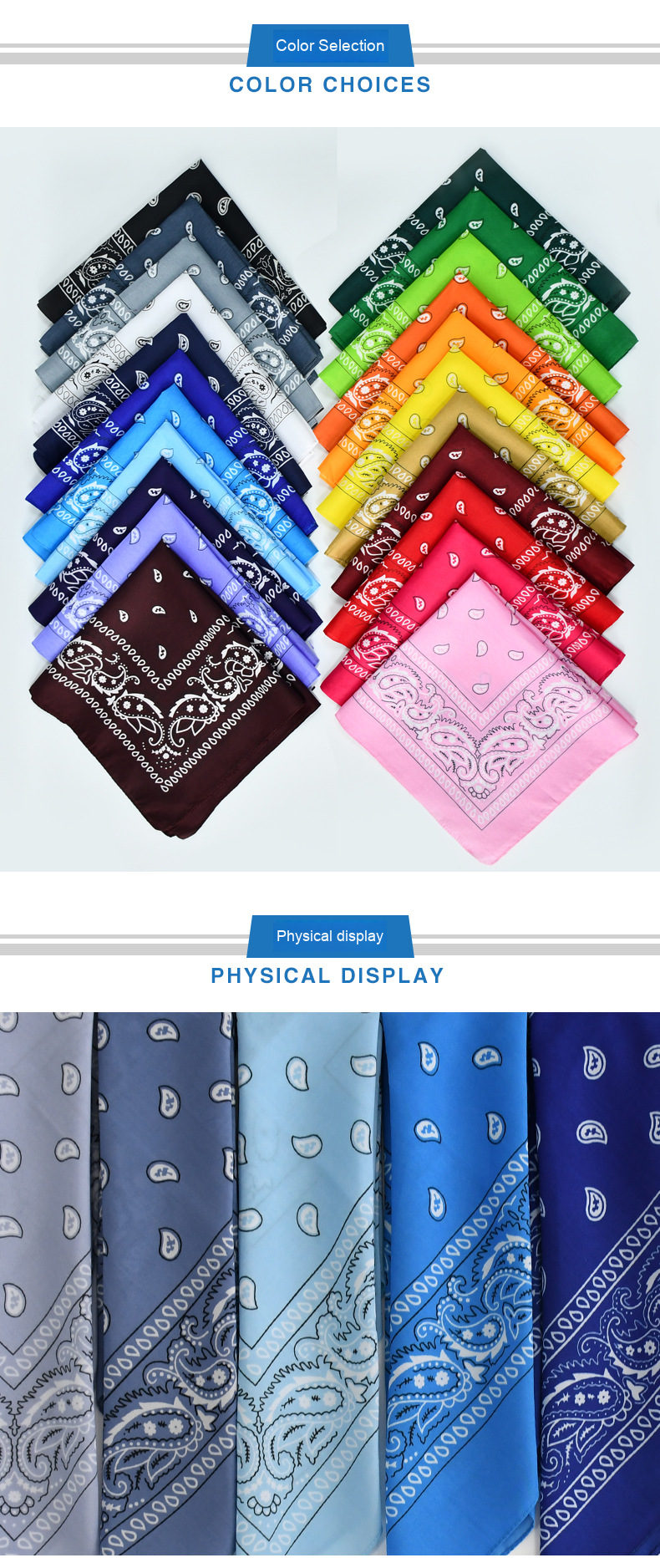 Wholesale Cross-Border Supply Square Scarf Bandana Polyester Paisley Cashew Flower for Outdoor Cycling Hip-Hop Bandana Headscarf