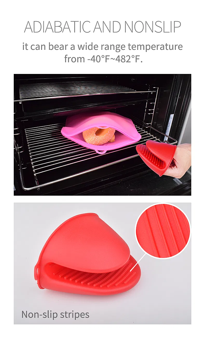 Heat Resistant Silicone Oven Mitt Gloves for Baking