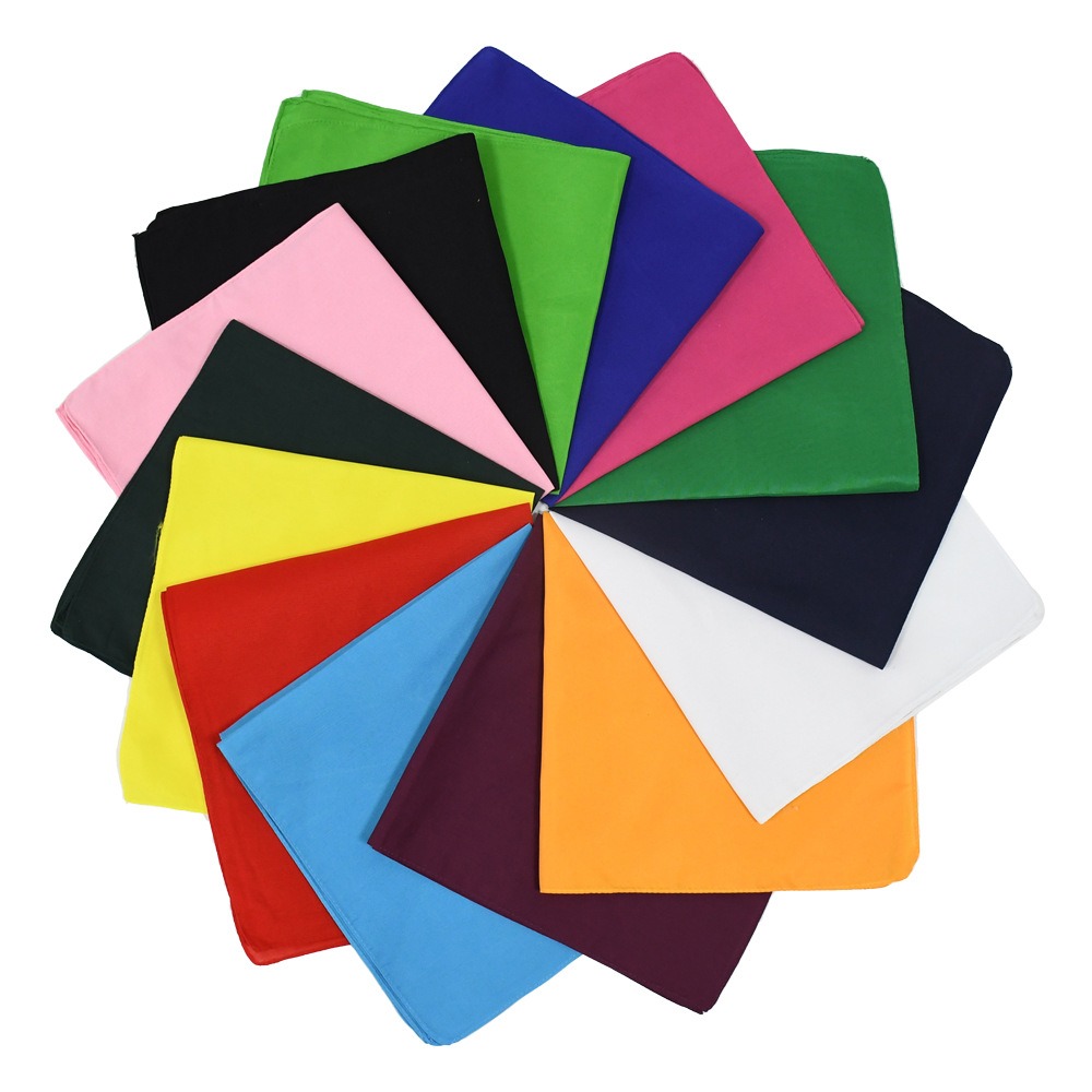 Factory Custom Square Polyester Solid Color Bandana Sports Outdoor Running Bandana Wholesale Custom Bandana With Logo