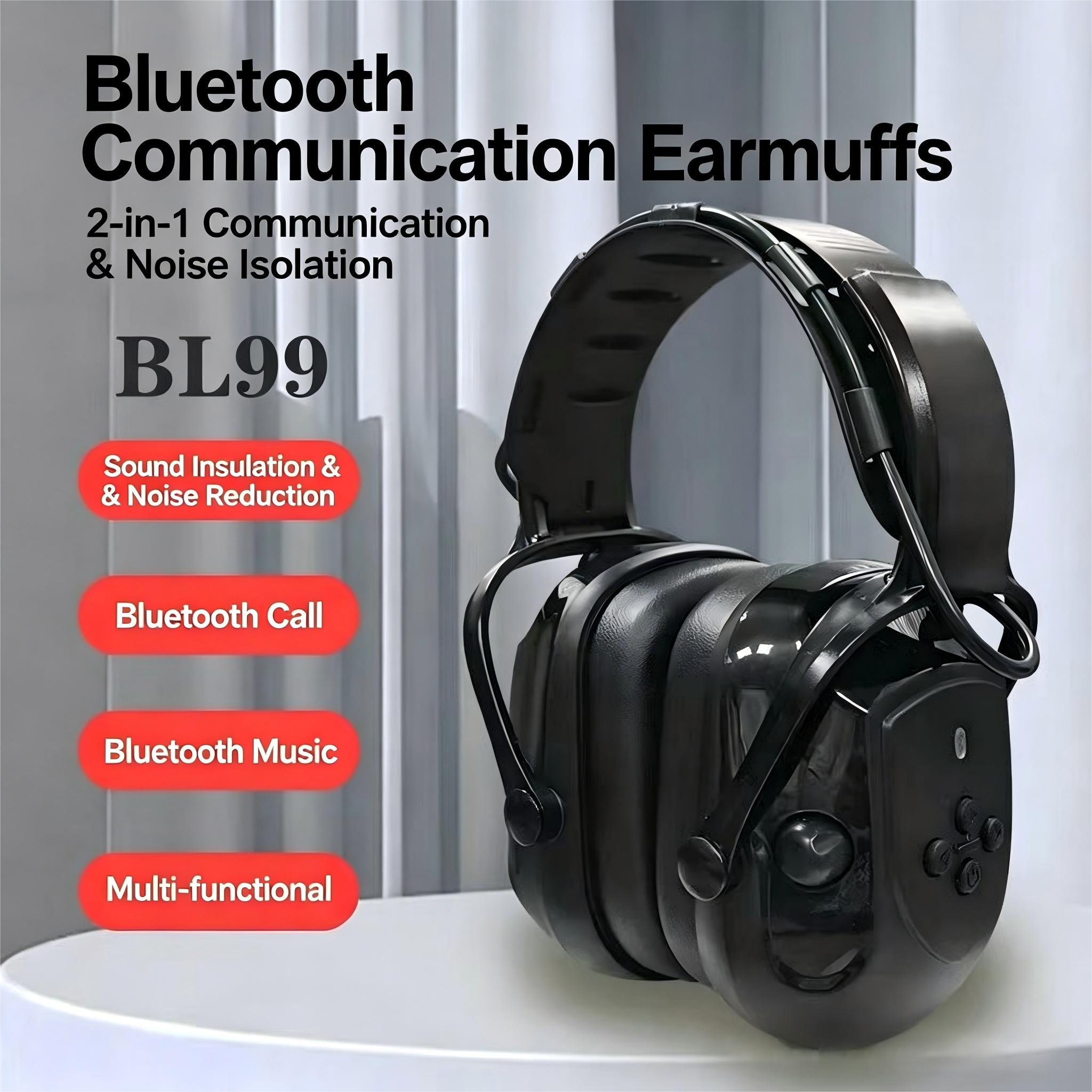 NRR Noise Insulation Bluetooth Earmuffs Wireless Audio Play Protective Ear Muff for Construction Workshop