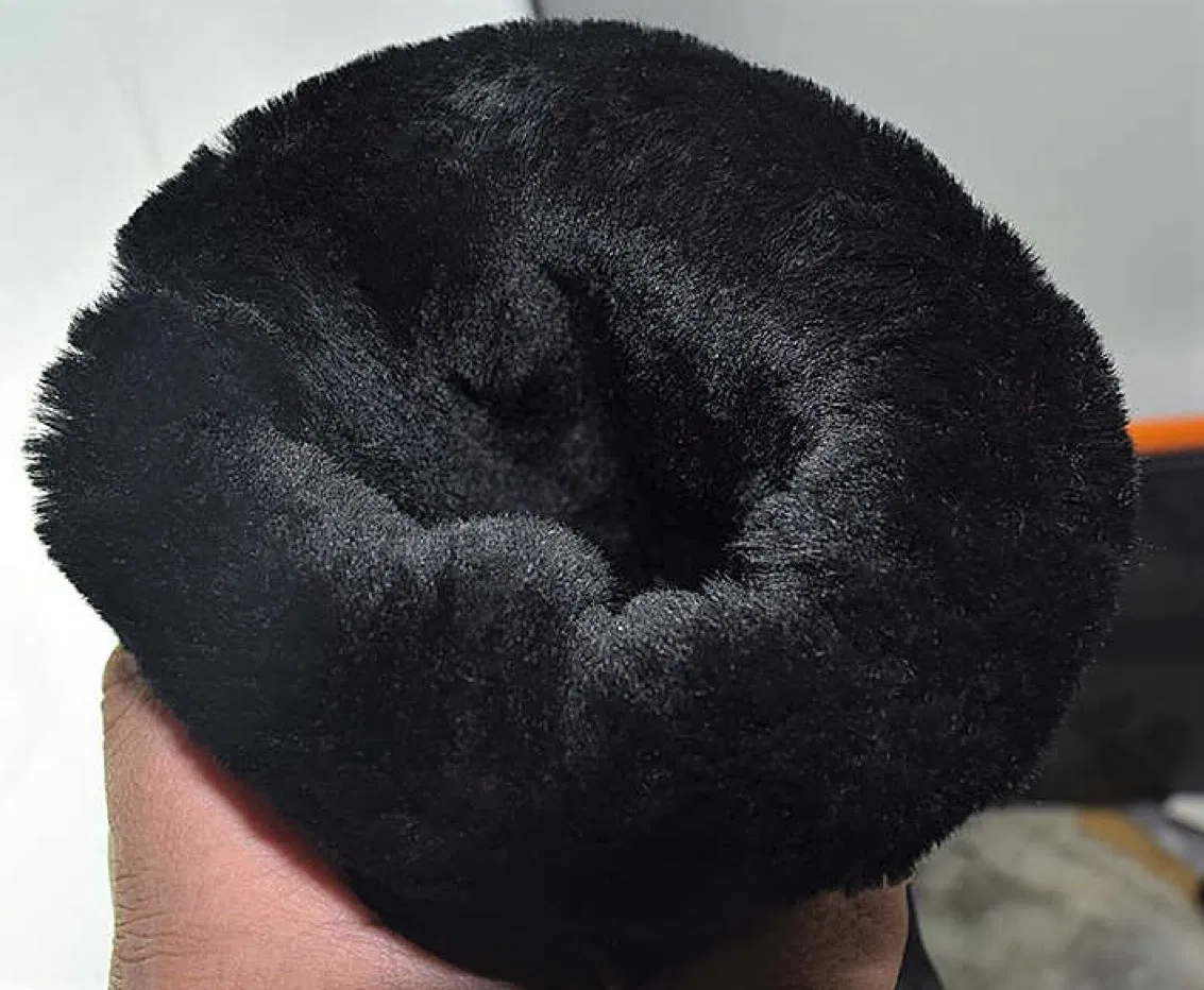 High Quality Shearling Sheepskin Long Mittens with Real Fox Hair