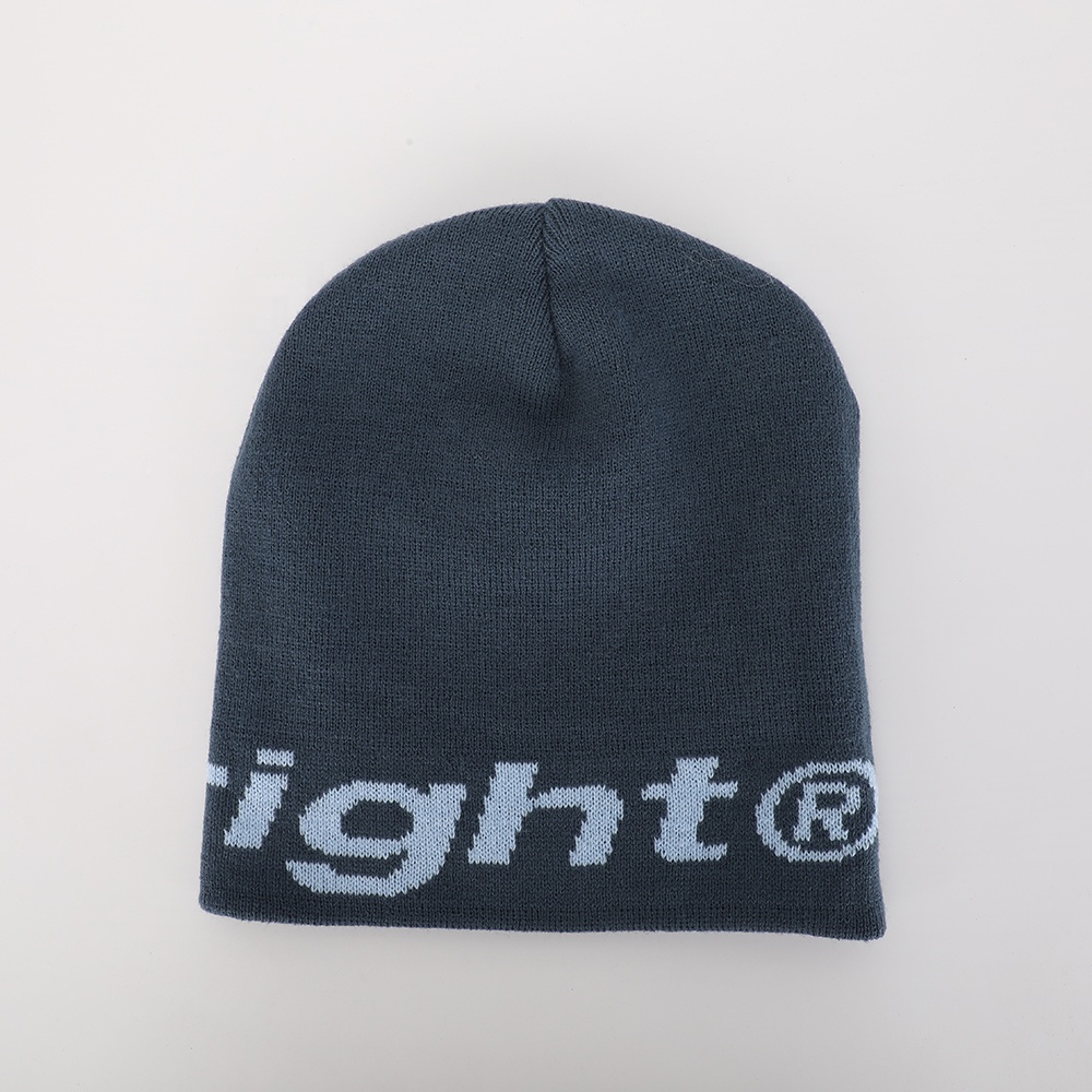 Wholesale Custom Woven Label Hat Unisex Acrylic Plain Cap Dyed Embroidery Knitted Ribbed Gorras High Quality Winter Ski Beanie