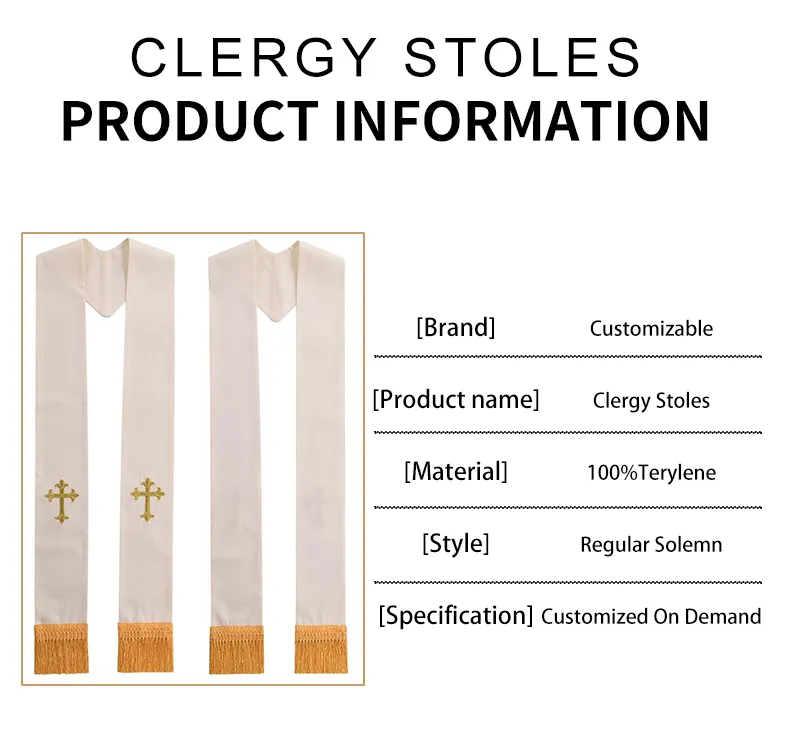 Custom Clergy Stole with Design