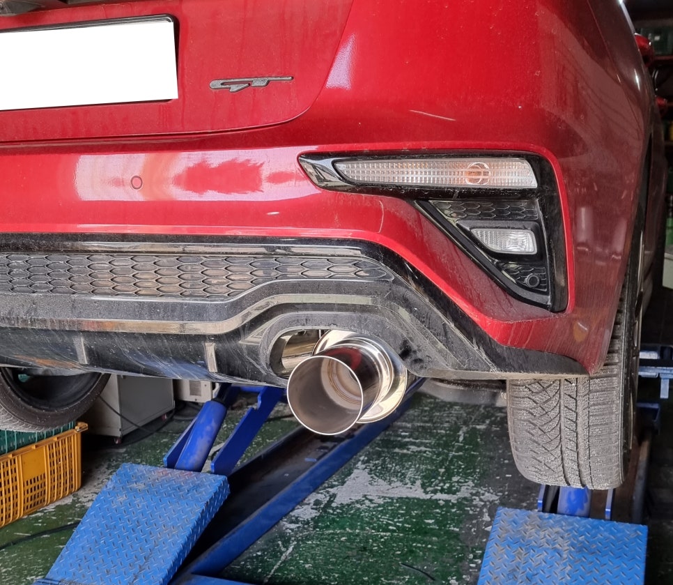 Universal Muffler Stainless Steel 304 1.5t Straight Pipe Tuning Muffler (OEM Custom) made in Korea