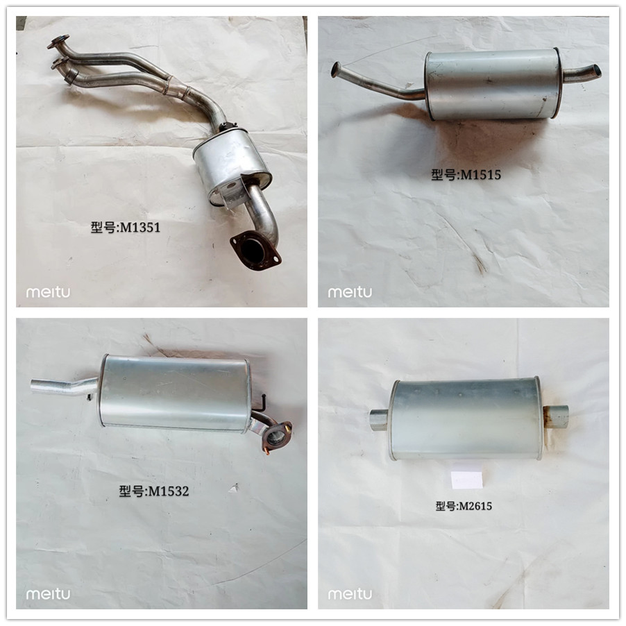 Exhaust Muffler 304 Stainless Steel Exhaust Pipes D-Style Exhaust Silencer for Truck