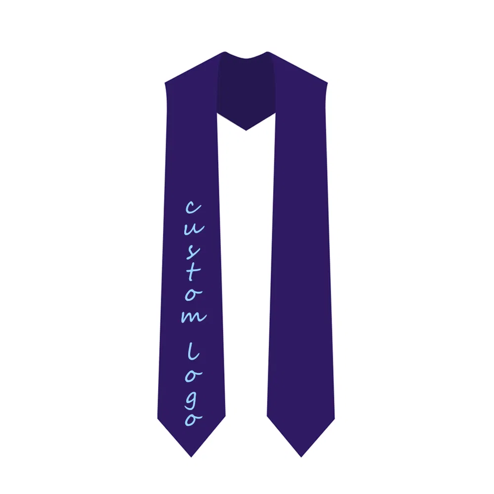Custom Graduation Stoles with Embroidered College Logos and Colors