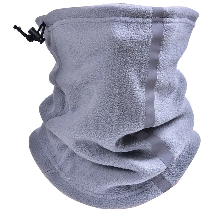 Reflective Strip Drawstring Half Face Neck Wamer/Tube /Snood