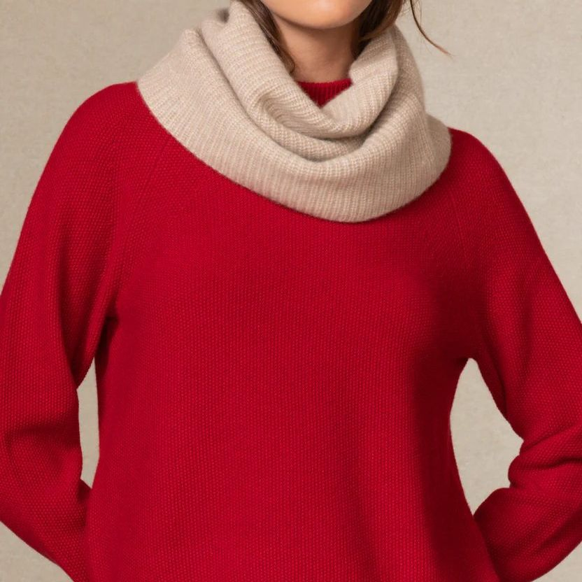 Most Popular 100% Cashmere Knitted Ladies Fashion Neck Warmer/Snood