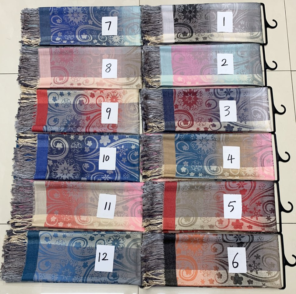 Hot Sold Factory Bulk Elegant Silk Smooth Feeling Oversize Shawl Pashmina Stole