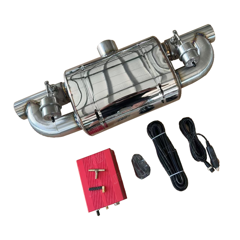 Wholesale 2.5inch 3inch 201 SS Exhaust Muffler Dual Outlet T Type Muffler with Valve Cutout Remote Controller