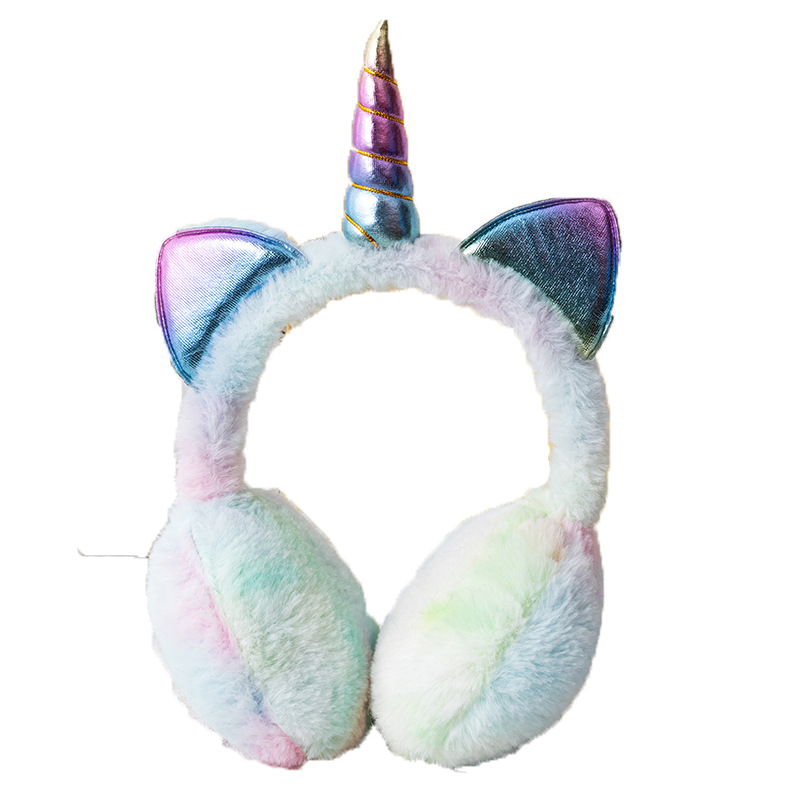 Hot Selling Cartoon Unicorn Kids Earmuffs Kawaii Cold-Proof Ear Warmers for Students