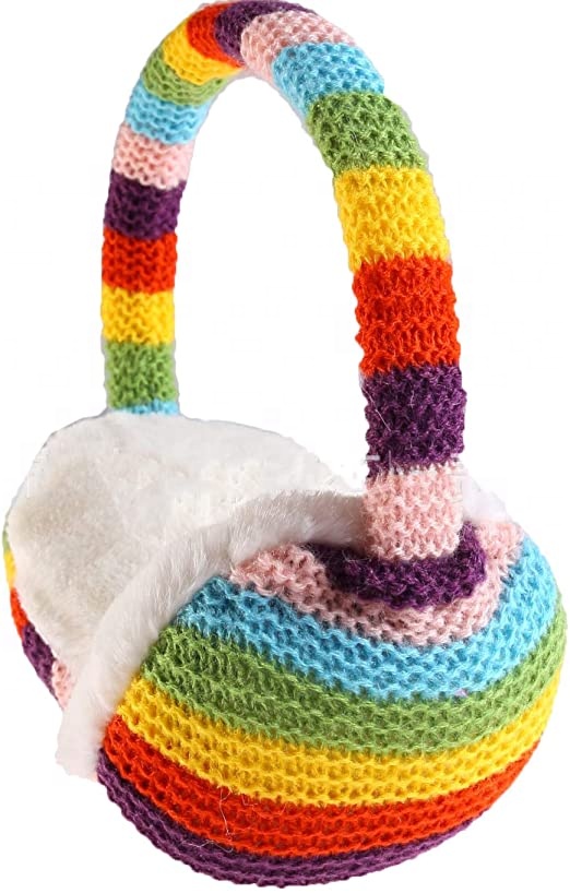 Kids Cute Knit Earmuffs Winter Warm Adjustable Ear Warmers for Boys Girls