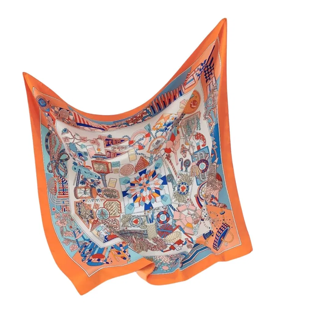 Versatile Women Polyester Chiffon Printed Scarf Snood for Muslim Hijab Headscarf Tudung