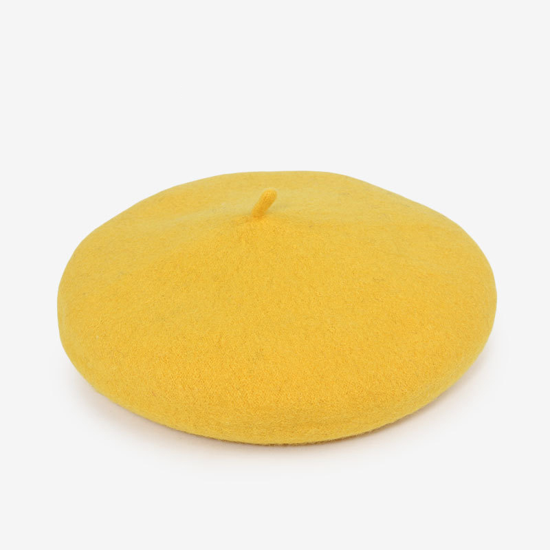 100% Wool High Quality Beret Custom Logo Plain Dyed Kids Beret