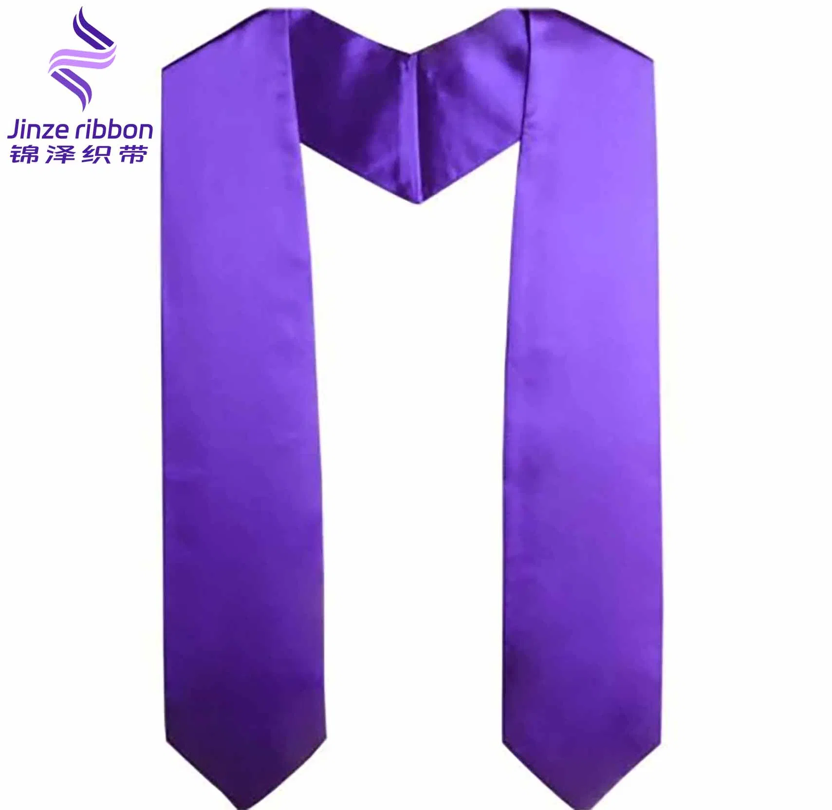 Customized High Quality Pointed V-Shaped Ribbon Graduation Stole