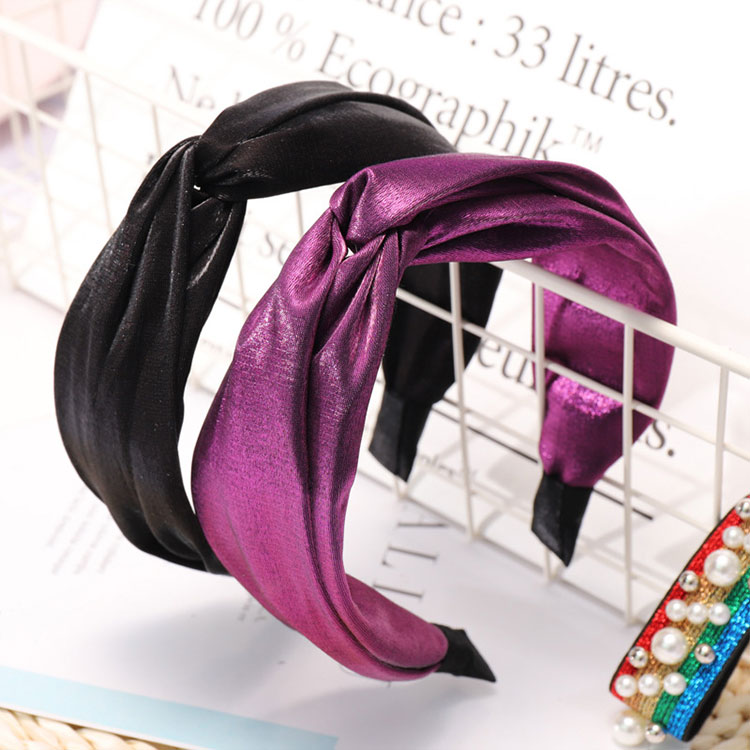 Satin Head Wrap Bright Color Cross Knot Turban Headband Hair Accessories for Women