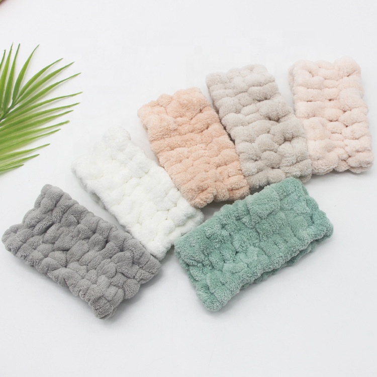 Variety Colors Face Wash Large Bow Flannel Hairband Facial Makeup Headwraps Soft Coral Fleece Skin Care Spa Headband