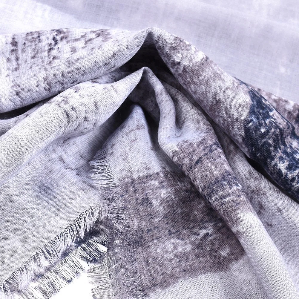 Women Graffito Print Scarf Spring Autumn Cotton Scarves Scrawl Printing Shawls Lady Wraps Soft High Quality Female Colorful Hand Drawn Paniting Hijab Stole