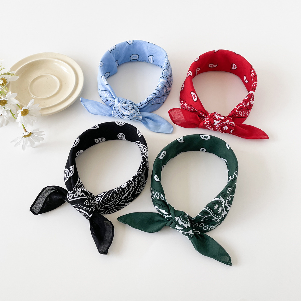 Factory Wholesale Custom Printed 100% Cotton Ice Silk Polyester Bandanas Sport Headwear Bandana