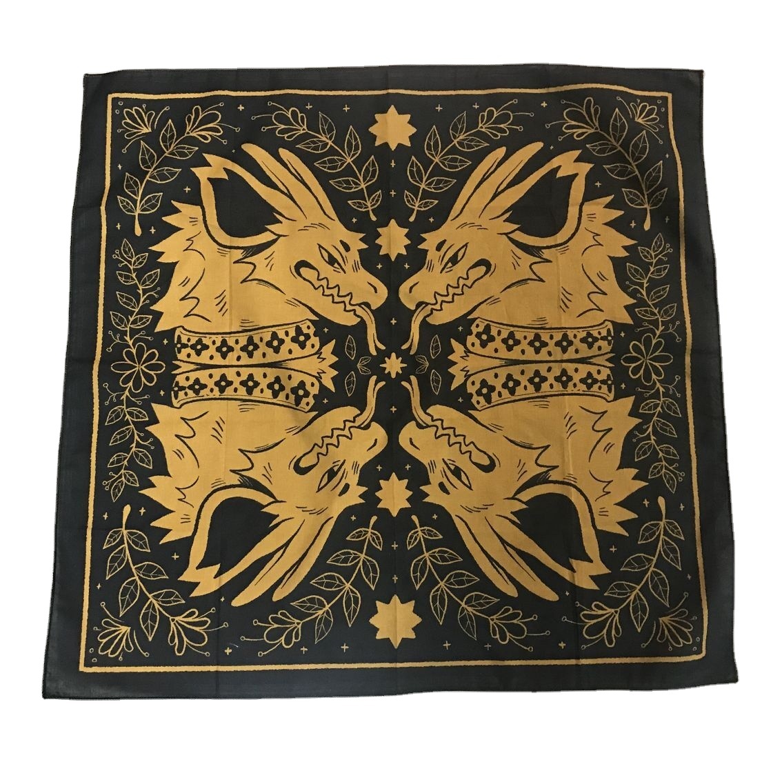 LOW MOQ Fastly Shipping Top Quality Custom Design Print Cotton square Bandana
