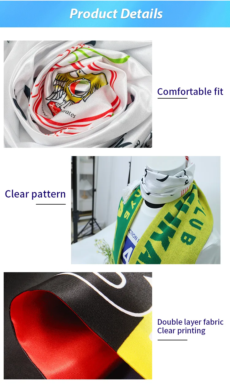 Custom Football Fan Satin Scarves Graduation Sash Graduation Stole For Soccer Game Graduation's Day