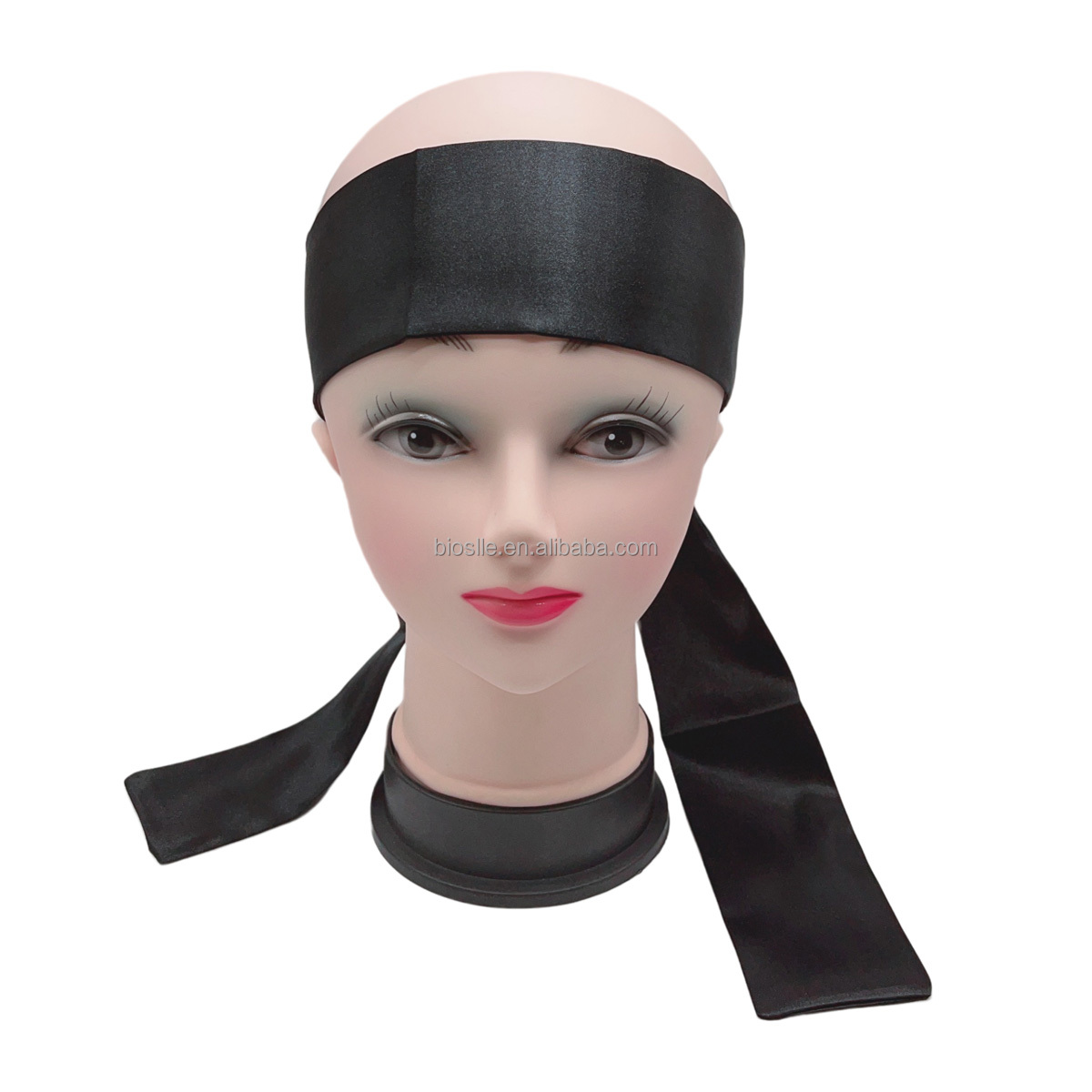 High Quality Silk Scarf Edge Wrap Long Hair Silk Headwraps Custom Satin Headwraps for Women
