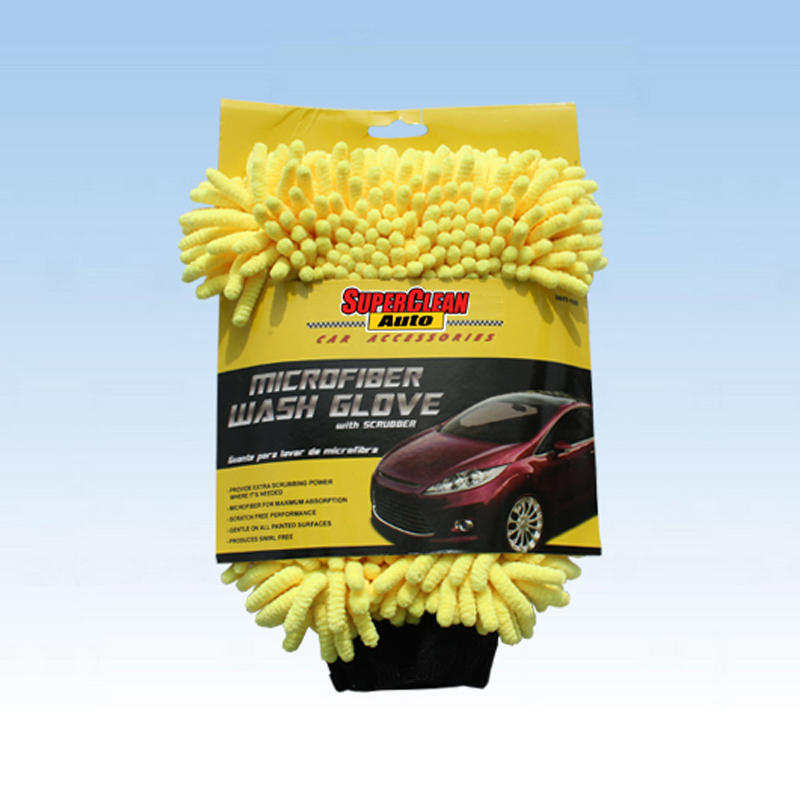 Microfiber Chenille Car Wash Cleaning Mitt Towel Wash Mitt (CN1401)