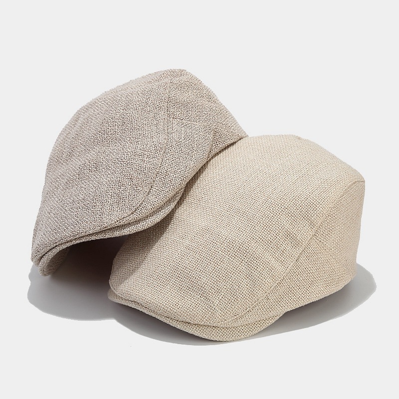 Spring/Summer New 100% Polyester Breathable Silk Plain Beret for Adults Unisex 56-58CM Casual