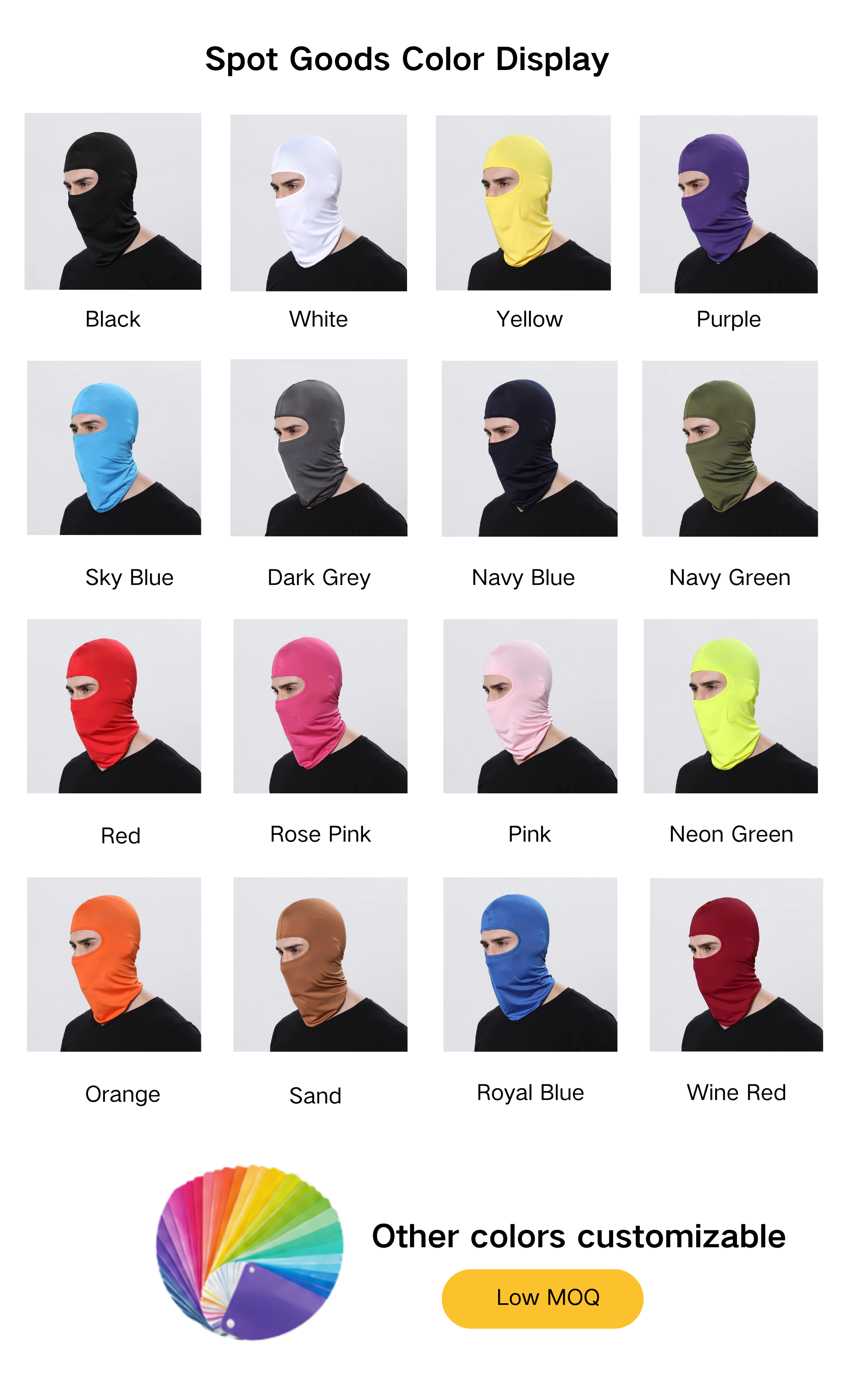 Custom OEM Breathable Balaclava Mask Polyester Quick Dry Motorcycle Ski Face Cover for Outdoor Sports Cycling Wholesale