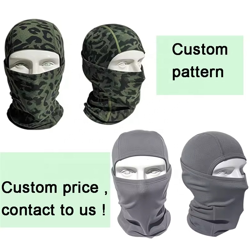 Custom Logo Balaclava Ski Mask Heat Temperature Sensitive Breathing Reactive Color Changing for Daily Use and Travel