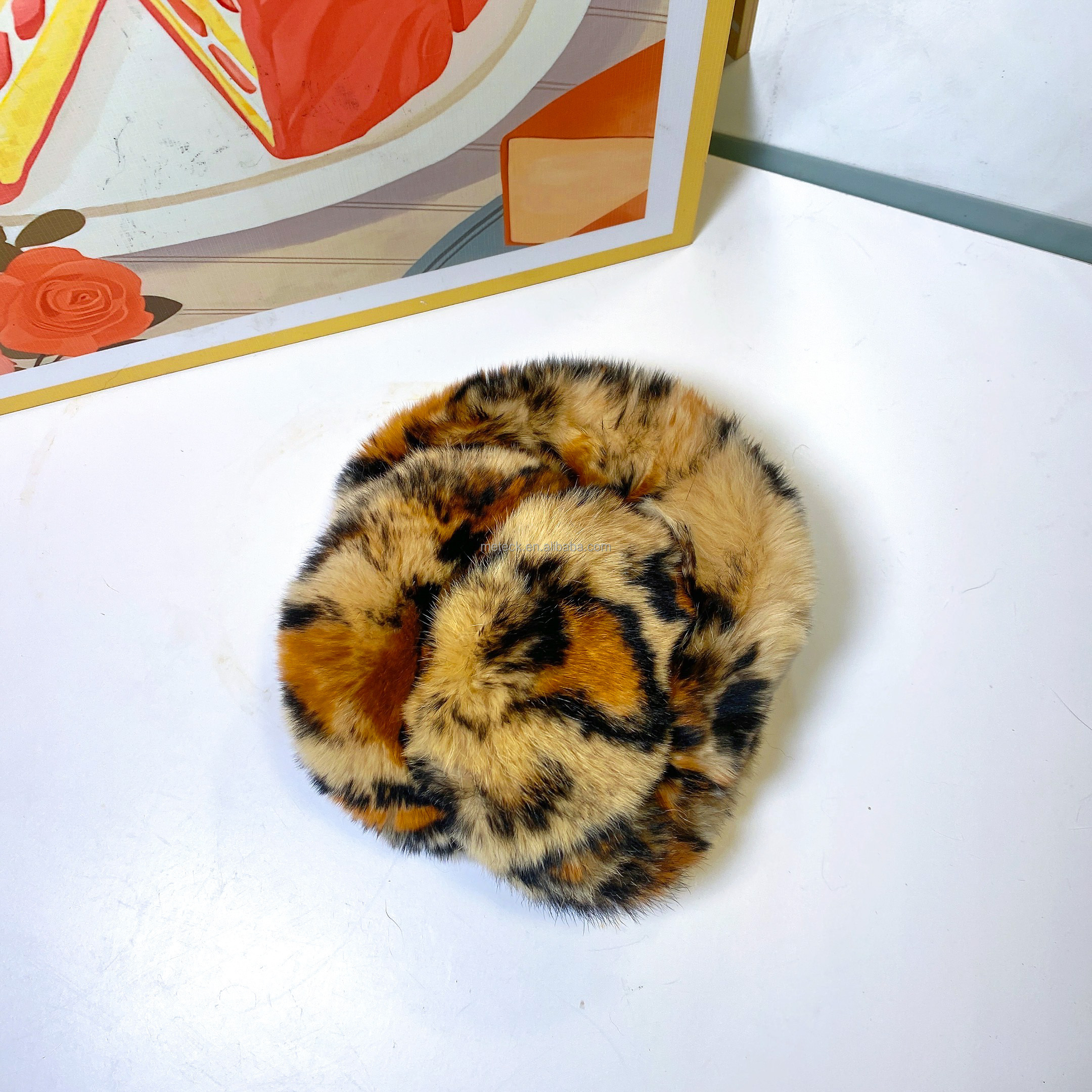 EM-R Winter Rabbit Fur Ear Muffs Whole Headband Earmuffs