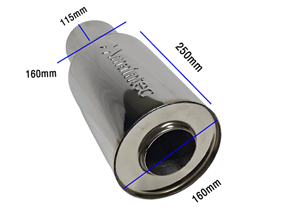MAINTEC N1 Universal Muffler Stainless Steel 304 1.5t Straight Pipe Tuning Muffler (OEM Custom) made in Korea