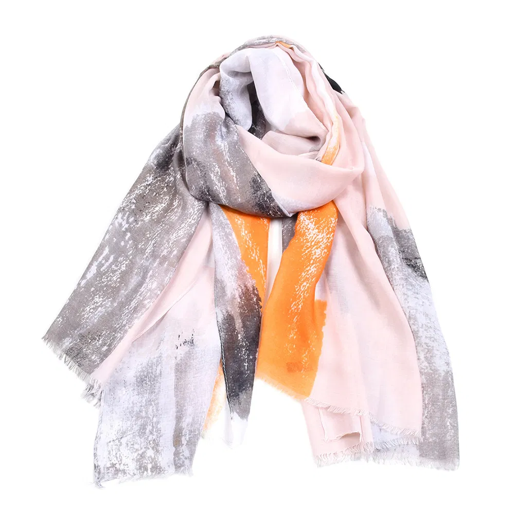 Women Graffito Print Scarf Spring Autumn Cotton Scarves Scrawl Printing Shawls Lady Wraps Soft High Quality Female Colorful Hand Drawn Paniting Hijab Stole