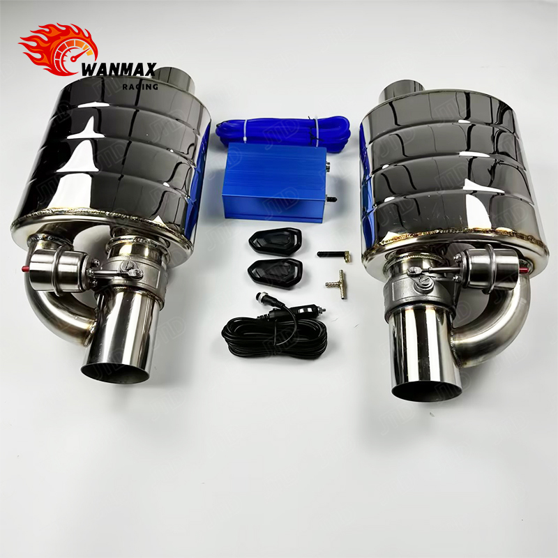 63mm 76mm Universal Muffler - 304/201 Stainless Steel Construction, Straight Through Performance Design