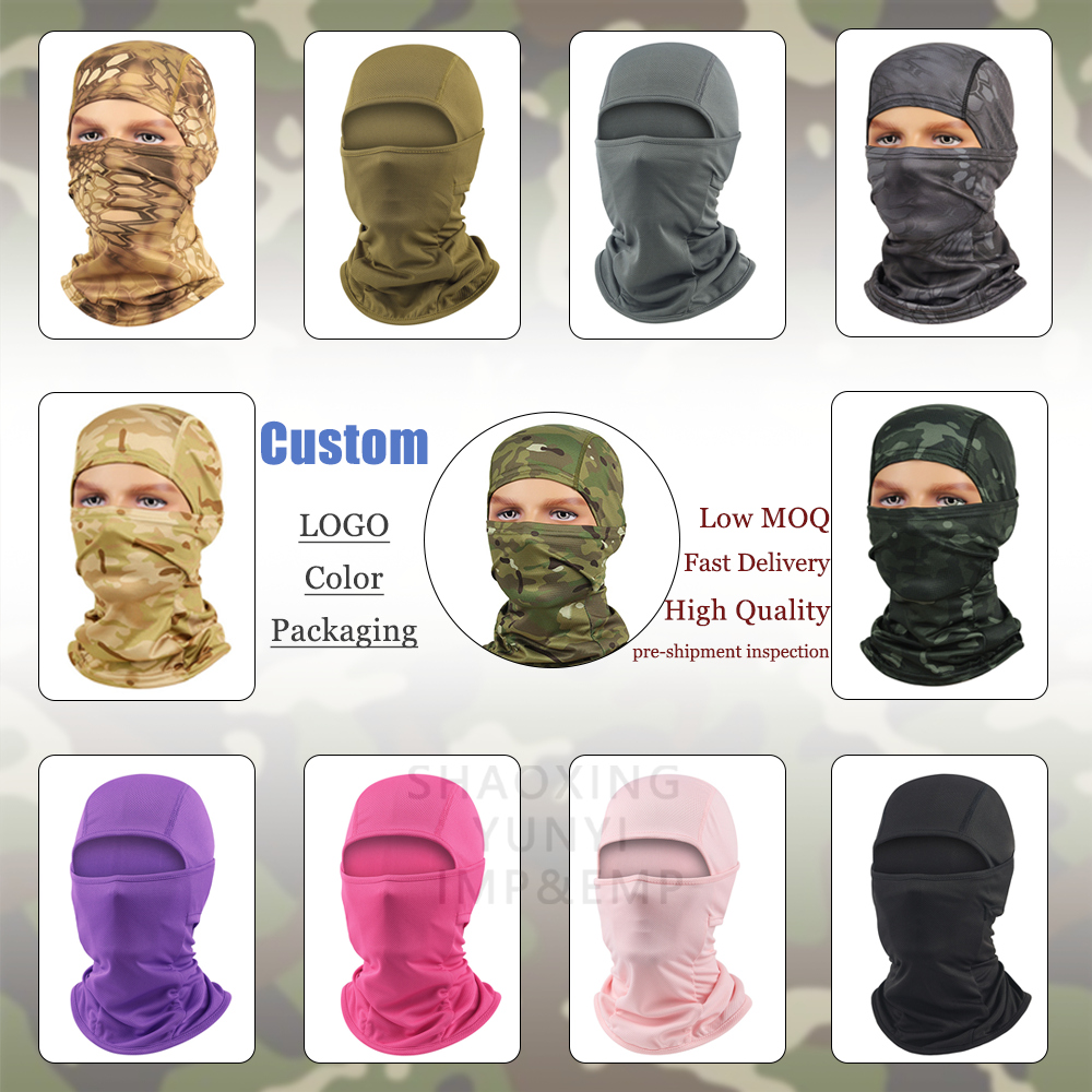 Verano Summer Thin Skin-friendly Camo Uv Cooling Balaclava Hunting Face Mask Under Helmet Ice Fishing Bike