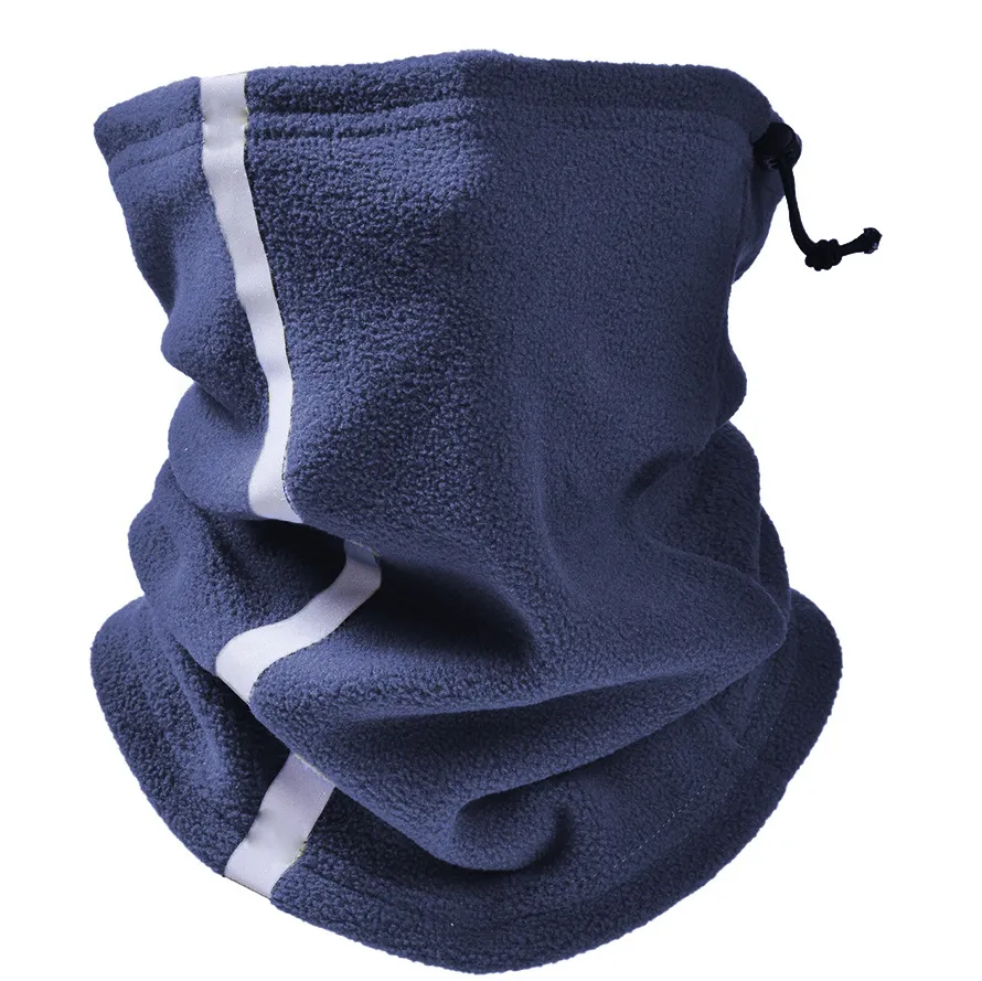 Reflective Strip Drawstring Half Face Neck Wamer/Tube /Snood