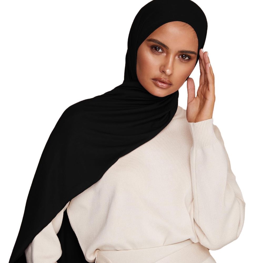 Hot Selling 170*70 cm Muslim Premium Solid Color Jersey Turban Hijab Middle East Women Soft Headscarf Shawl Lightweight Headwrap