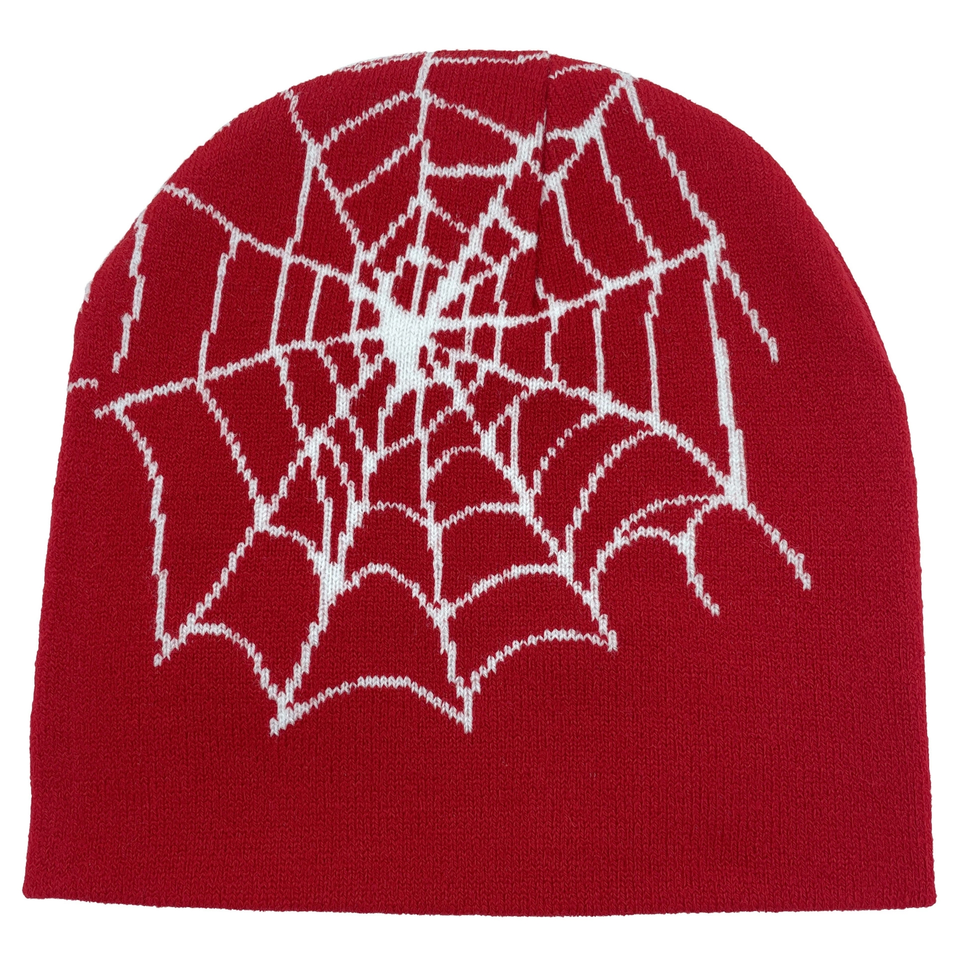 Low MOQ Manufacturer Custom Design All Over Print Y2K Jacquard Knit Cuffless Reversible Hat Beanie With Logo