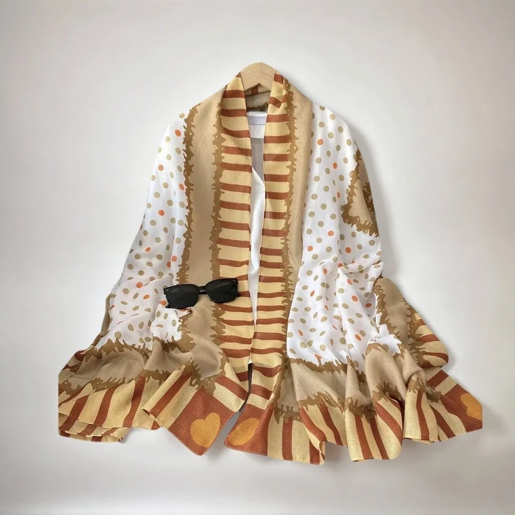 Fashionable Polka DOT Print Polyester Scarf Stylish Chiffon Snood for Women