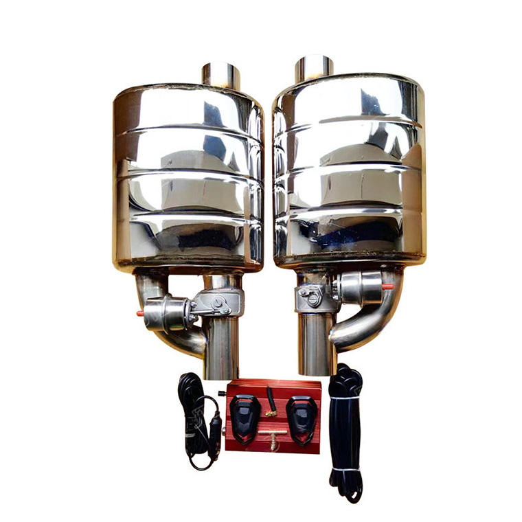 Universal New Car Exhaust Muffler with Electric Remote Valve 76mm 304SS High Performance