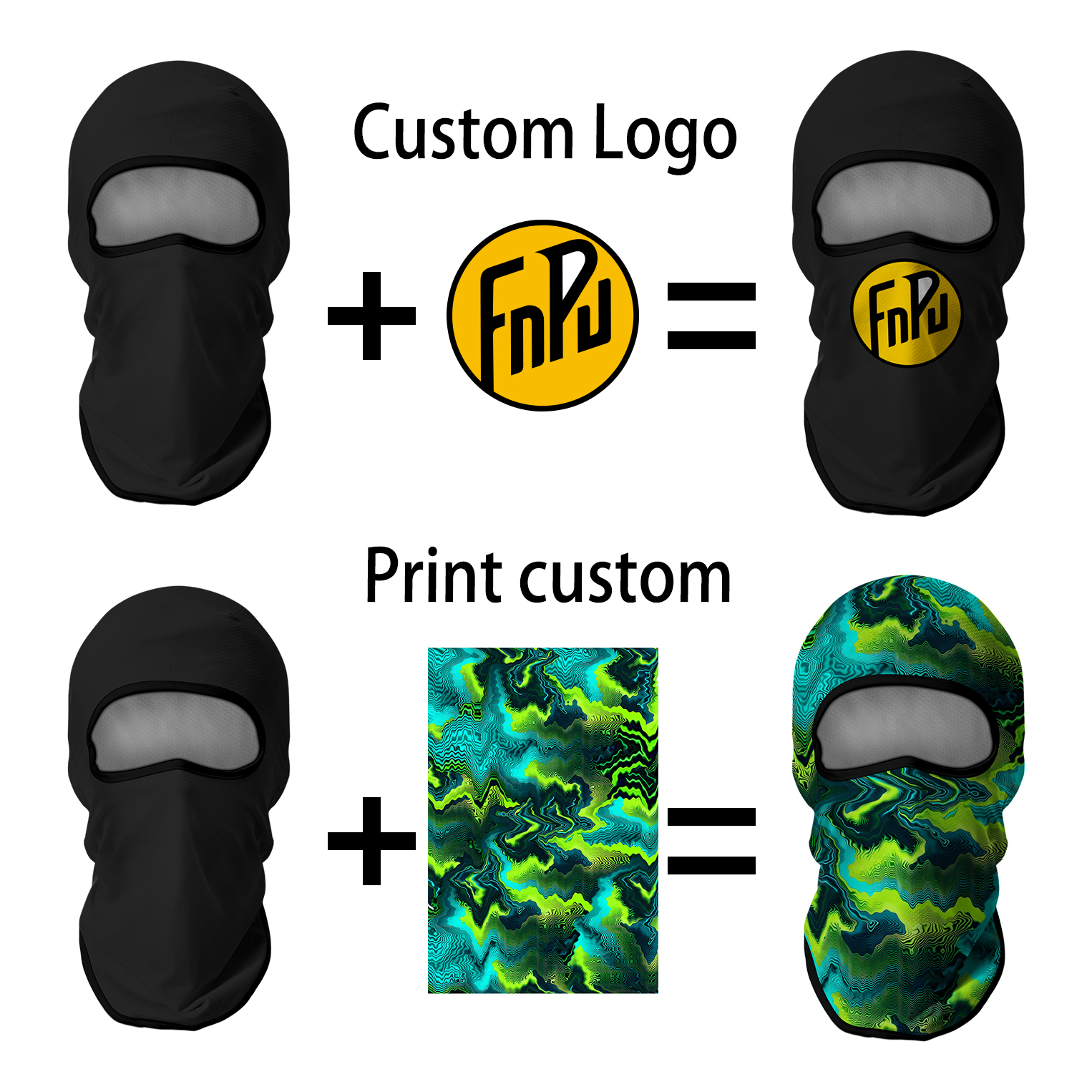 Unisex 100% Polyester Camo Cycling Balaclava Nik Ski with 1Hole Face Mask for Sports Fishing Colorful Men's Balaclava