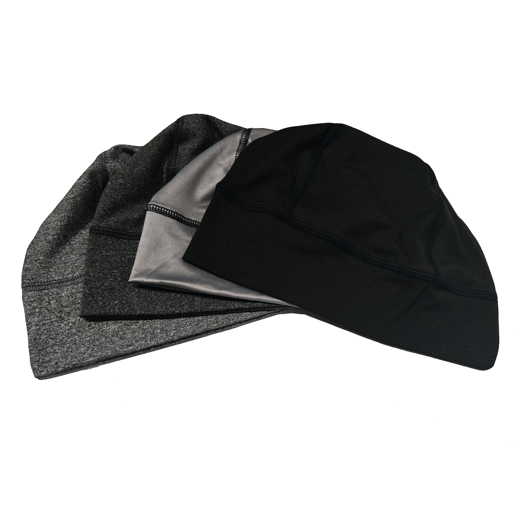 Custom logo Skull Caps Knitted Beanies Satin Lining Running Beanie Hats for Outdoors