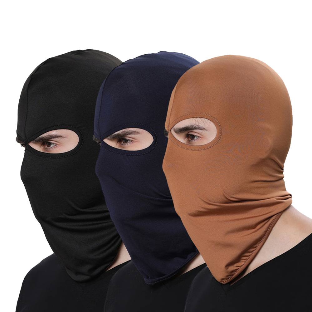 Custom Print Logo Skimask Solid Color Blank Plain Sports Cycling Motorcycle 2 Hole Ski Ninja Sky Mask Skull Balaclava