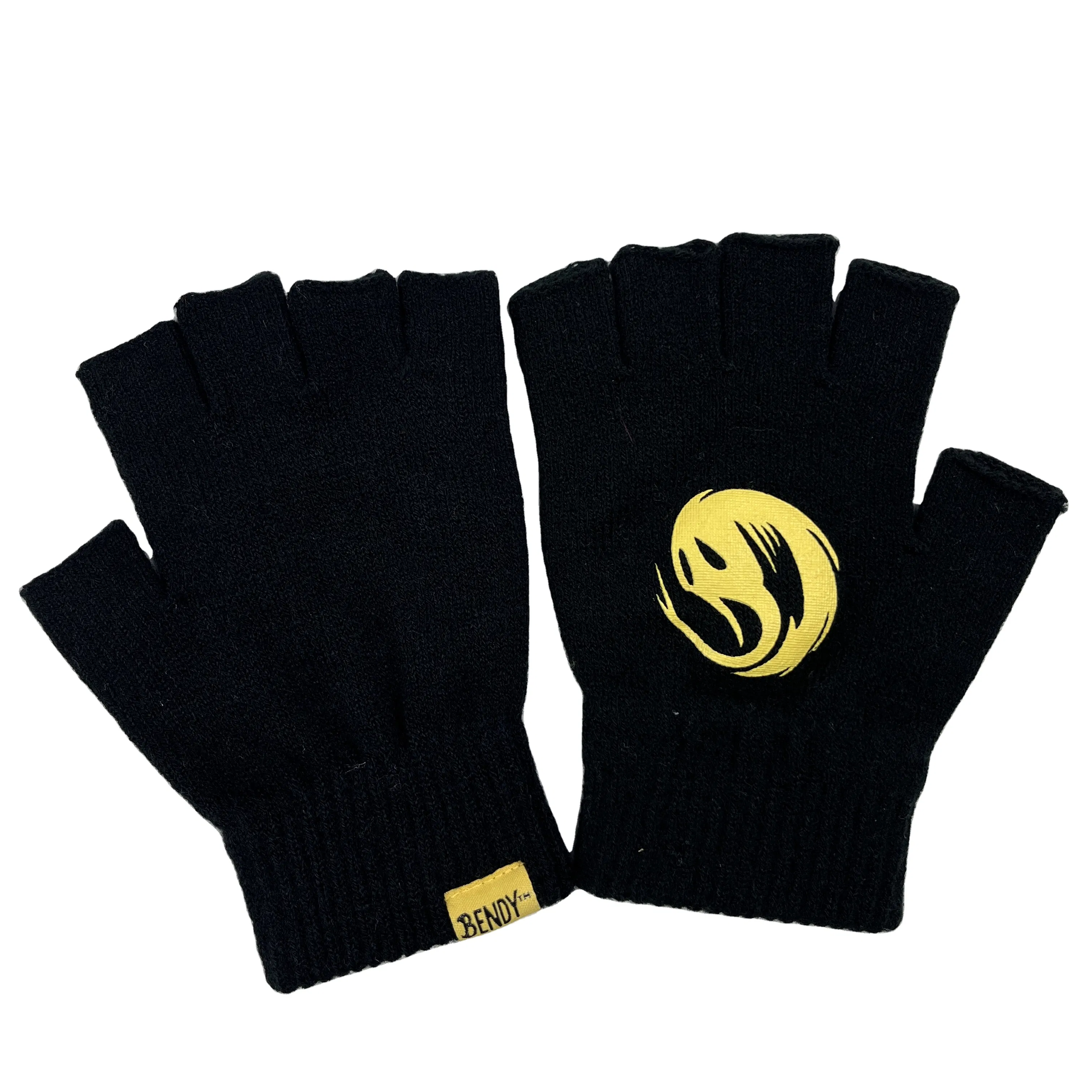 Multipurpose Winter Customized Logo Convenient Half Finger Gloves Printed Fingerless Mittens