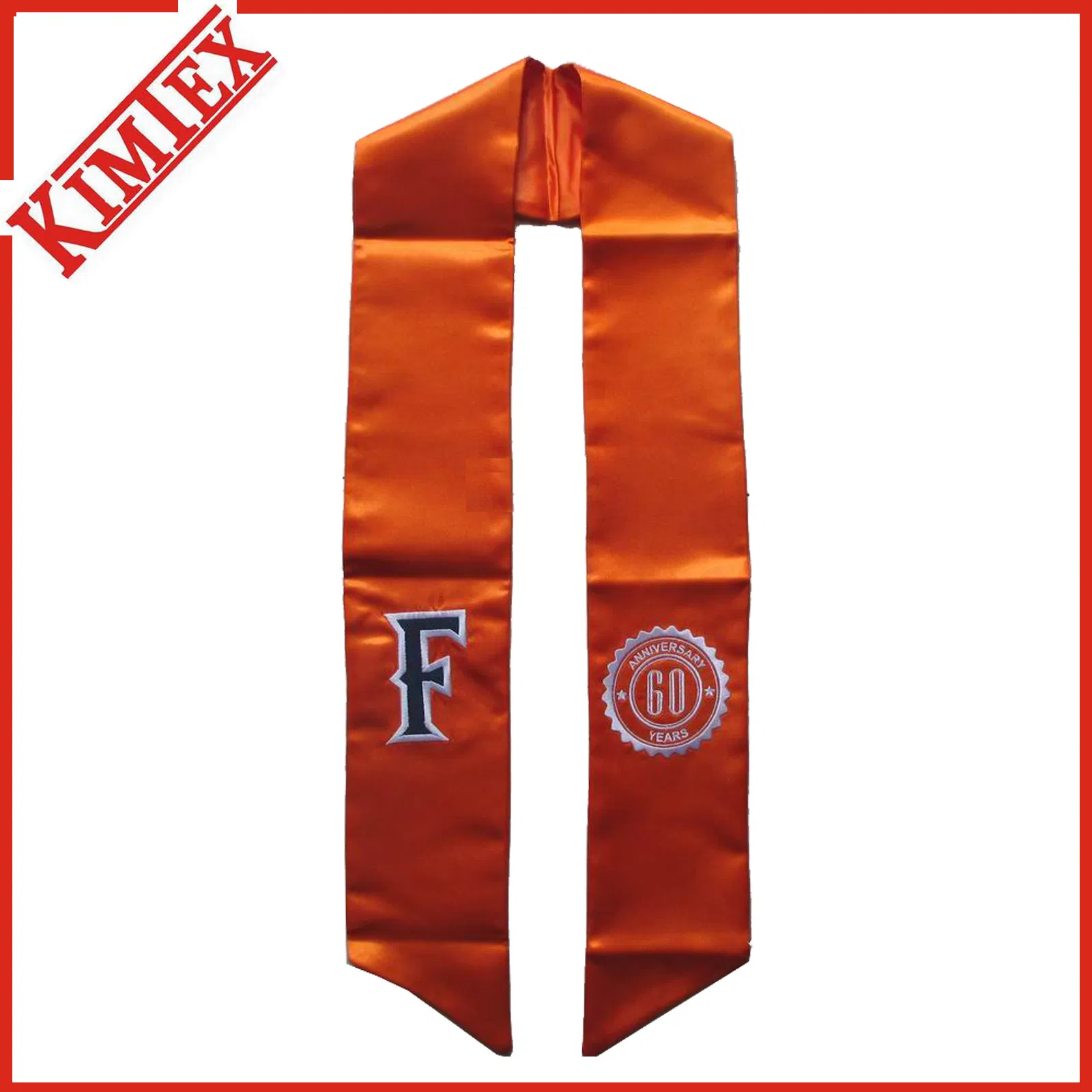 Satin Fabric Embroidery Graduation Sash Stole