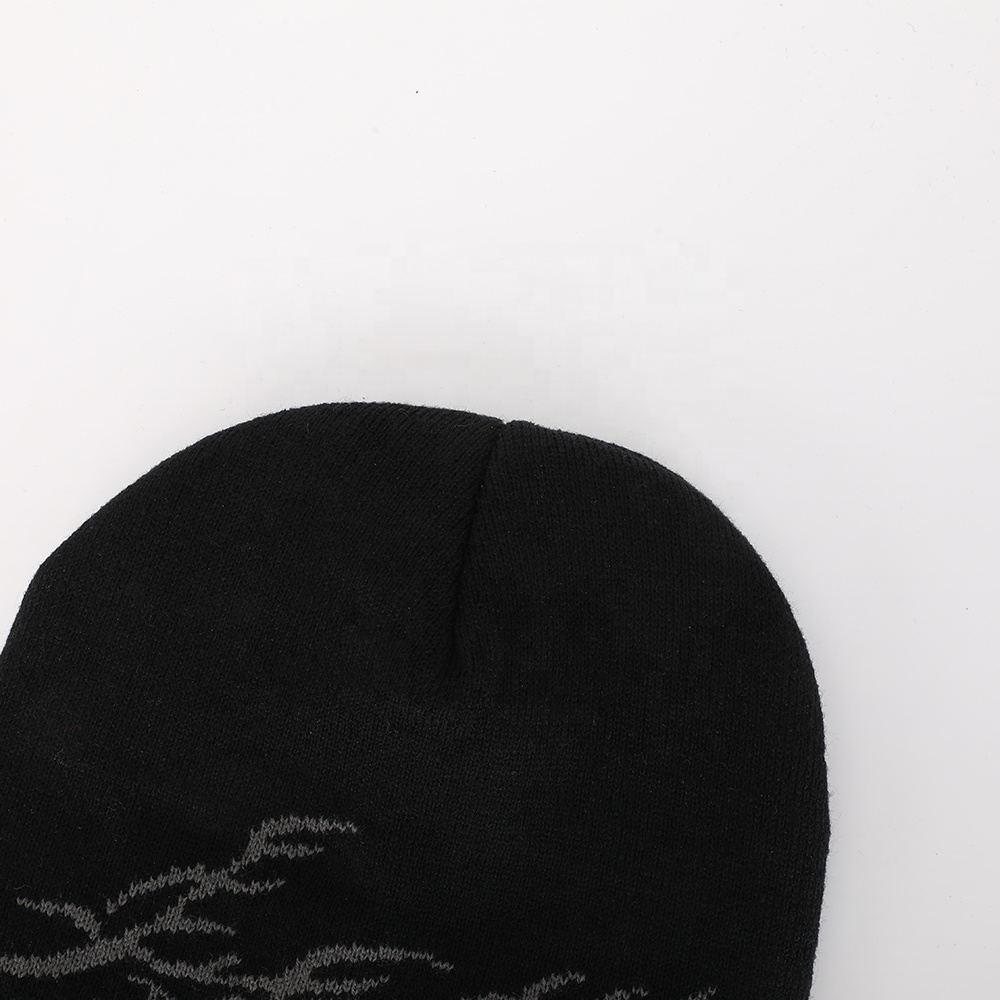 Oem High Quality Wholesale Custom Embroidery Hat Unisex 100% Acrylic Plain Cap Dyed Jacquard Knitted Gorras Winter Ski Beanie