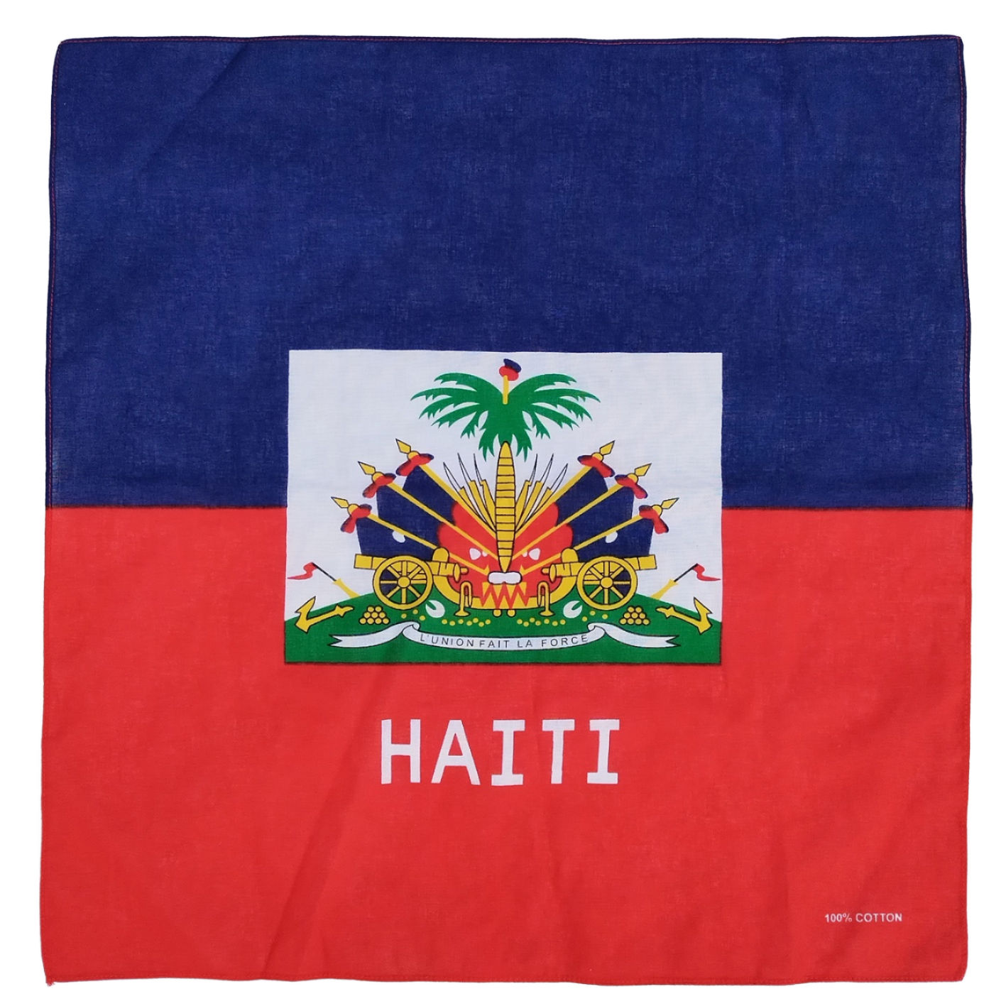 Custom Haitian Flag Digital Printed Breathable Bandana Headwrap Sports Square Haitian Design Unique Headgear Accessory