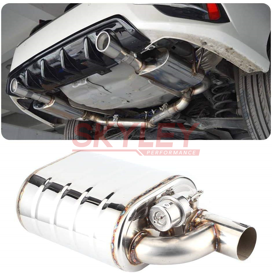 SKYLEY Stainless Steel Racing Universal Valvetronic With Remote Valve High Performance Car Exhaust Tpipes System Muffler