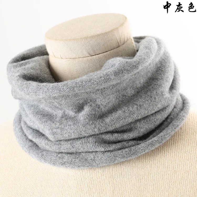 Wholesale Custom Colourful Winter Blank Adjustable Mesh Warm Knitted Crocheted Knit Cashmere Snood Style 2